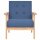 vidaXL Sessel Blau Stoff