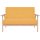 vidaXL 2-Sitzer Sofa Stoff Gelb
