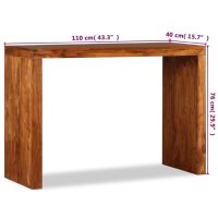 vidaXL Konsolentisch Massivholz mit Honigfarbener Politur 110x40x76 cm