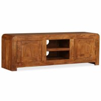 vidaXL TV-Schrank Massivholz mit Honigfarbenem Finish 120x30x40 cm