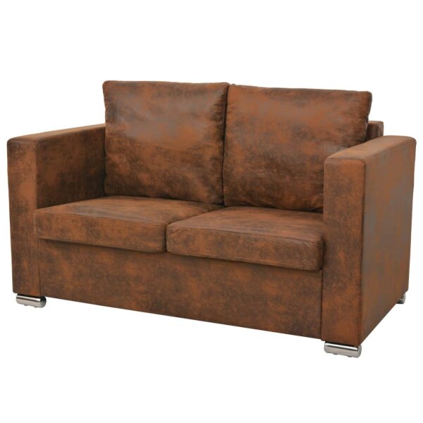 vidaXL 2-Sitzer Sofa 137 x 73 x 82 cm K&uuml;nstliches Wildleder