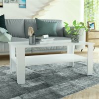 vidaXL Couchtisch Holzwerkstoff 100x59x42 cm Wei&szlig;