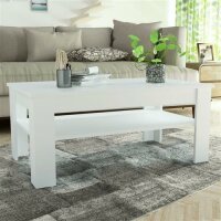 vidaXL Couchtisch Holzwerkstoff 110x65x48 cm Weiß