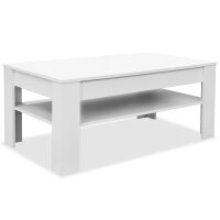 vidaXL Couchtisch Holzwerkstoff 110x65x48 cm Wei&szlig;