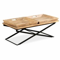 vidaXL Couchtisch Mangoholz Massiv 110 x 55 x 42 cm