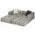 vidaXL 2-Sitzer Modularer Pouf Grau Gestreift Stoff