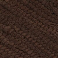 WOWONA Handgewebter Chindi-Teppich Baumwolle 200x290 cm Braun