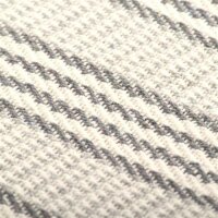 vidaXL Überwurf Baumwolle Streifen 220 x 250 cm Grau und Weiss