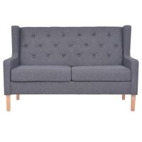 vidaXL 2-Sitzer-Sofa Stoff Grau