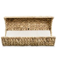 vidaXL Katzenbett mit Kissen Wasserhyazinthe 37 x 20 x 20 cm