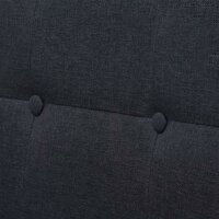 vidaXL 2-Sitzer Sofa mit Armlehnen Stahl und Stoff...