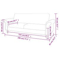 vidaXL Schlafsofa mit Armlehnen Kunstleder braun