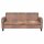 vidaXL 3-Sitzer Sofa Kunstleder Wildleder-Optik Braun