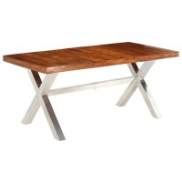vidaXL Esstisch Massivholz mit Palisander-Finish 180 x 90...