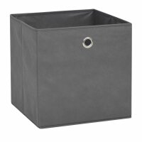 vidaXL Aufbewahrungsboxen 4 Stk. Vliesstoff 32 x 32 x 32 cm Grau