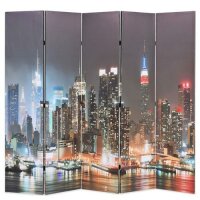 WOWONA Raumteiler klappbar 200 x 170 cm New York bei Nacht