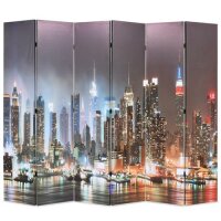 vidaXL Raumteiler klappbar 228 x 170 cm New York bei Nacht