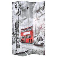 WOWONA Raumteiler klappbar 120 x 170 cm London Bus...