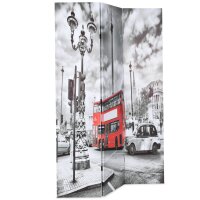 WOWONA Raumteiler klappbar 120 x 170 cm London Bus...