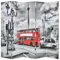 WOWONA Raumteiler klappbar 200 x 170 cm London Bus...