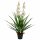 vidaXL K&uuml;nstliche Cymbidium Orchideenpflanze mit Topf 100 cm Gr&uuml;n