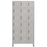 vidaXL Schlie&szlig;fachschrank mit 18 F&auml;chern Metall 90x40x180 cm