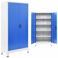 vidaXL Büroschrank Metall 90 x 40 x 180 cm Grau und...