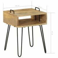 vidaXL Nachttisch Massivholz Mango 40&times;34&times;47 cm