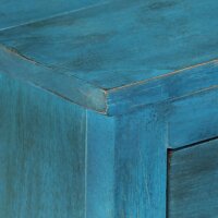 vidaXL Nachttisch Massivholz Mango 40x30x50 cm Blau