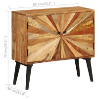 vidaXL Sideboard Mangoholz Massiv 85x30x75 cm