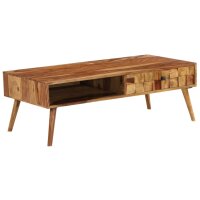 vidaXL Couchtisch Massivholz mit Honig-Finish 110x50x37 cm