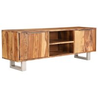 vidaXL TV-Schrank Massivholz mit Honig-Finish 118 x 30 x 40cm