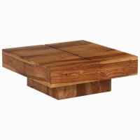 vidaXL Couchtisch Massivholz 80 x 80 x 30 cm