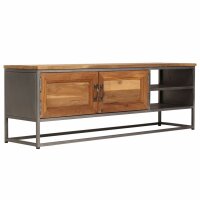 vidaXL TV-Schrank Recyceltes Teak und Stahl 120 x 30 x 40 cm