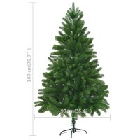 vidaXL K&uuml;nstlicher Weihnachtsbaum Naturgetreue Nadeln 180 cm Gr&uuml;n