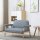 WOWONA 2-Sitzer-Sofa Stoff Hellgrau