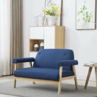 WOWONA 2-Sitzer-Sofa Stoff Blau