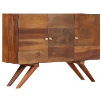 vidaXL Sideboard Altholz Massiv Braun 110x30x75 cm