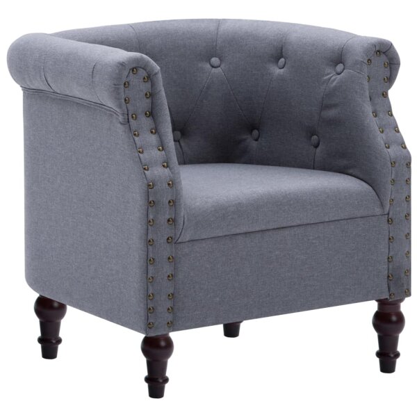 vidaXL Sessel Hellgrau Stoff