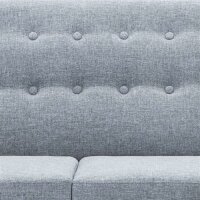 vidaXL Sofa L-Form Stoff 171,5x138x81,5 cm Hellgrau