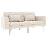 vidaXL Schlafsofa Creme Stoff