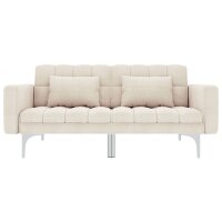 vidaXL Schlafsofa Creme Stoff