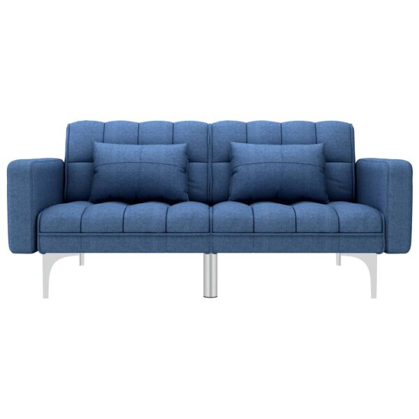 vidaXL Schlafsofa Blau Stoff