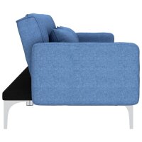 vidaXL Schlafsofa Blau Stoff