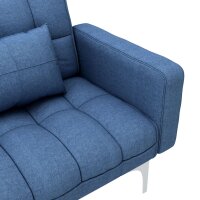 vidaXL Schlafsofa Blau Stoff