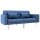 vidaXL Schlafsofa Blau Stoff