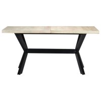 vidaXL Esstisch Weiß 160 x 80 x 75 cm Massivholz Mango
