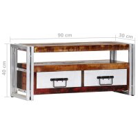 vidaXL TV-Schrank 90x30x40 cm Altholz Massiv