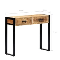 vidaXL Konsolentisch 90 x 30 x 75 cm Massivholz Mango