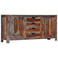 vidaXL Sideboard Grau 160 x 40 x 75 cm Massivholz